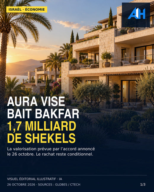 Israël : Aura signe un accord pour racheter Bait BaKfar, valorisé 1,7 milliard de shekels