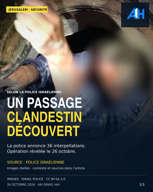 Jérusalem : un passage clandestin découvert, 36 interpellations selon la police