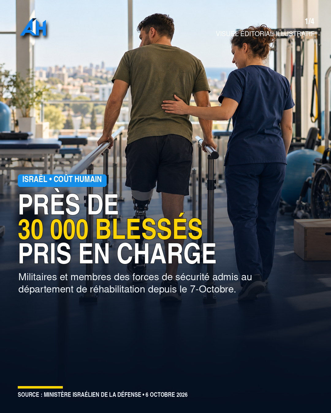 Israël : près de 30 000 blessés des forces de sécurité pris en charge depuis le 7-Octobre