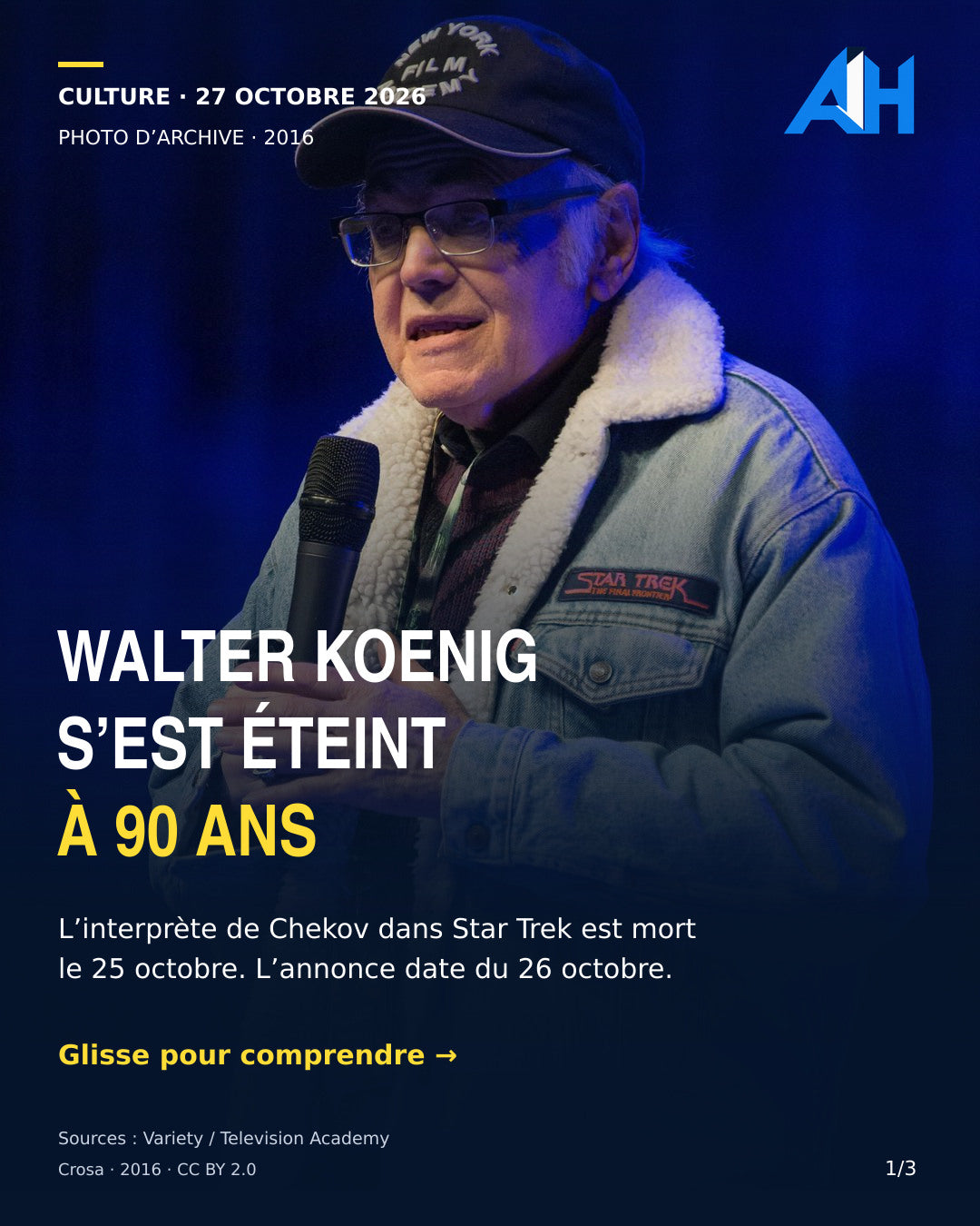 Walter Koenig, le Chekov de Star Trek, est mort à 90 ans
