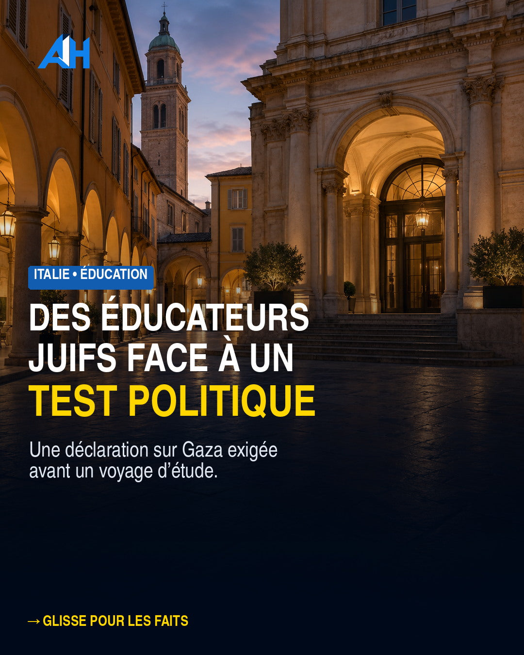 Italie : 25 éducateurs israéliens maintiennent leur voyage malgré la polémique de Reggio Emilia