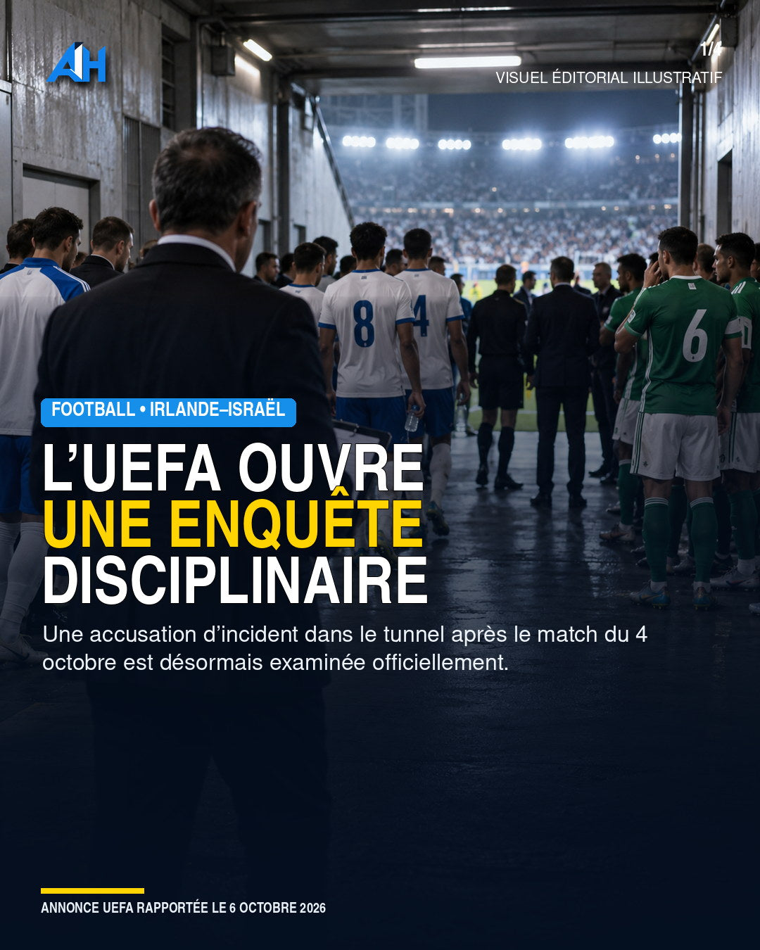 Israël–Irlande : l’UEFA ouvre une enquête après une accusation de crachat contestée