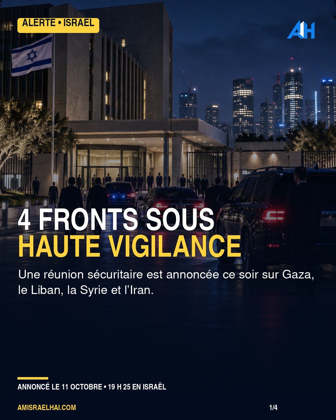Israël en alerte : une réunion sécuritaire examine quatre fronts