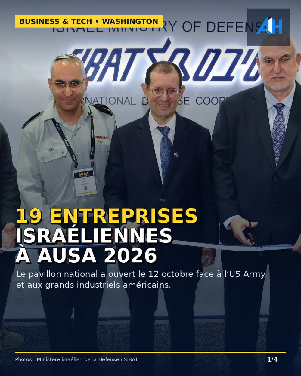 Israël ouvre à Washington son pavillon AUSA 2026 avec 19 entreprises de défense-tech