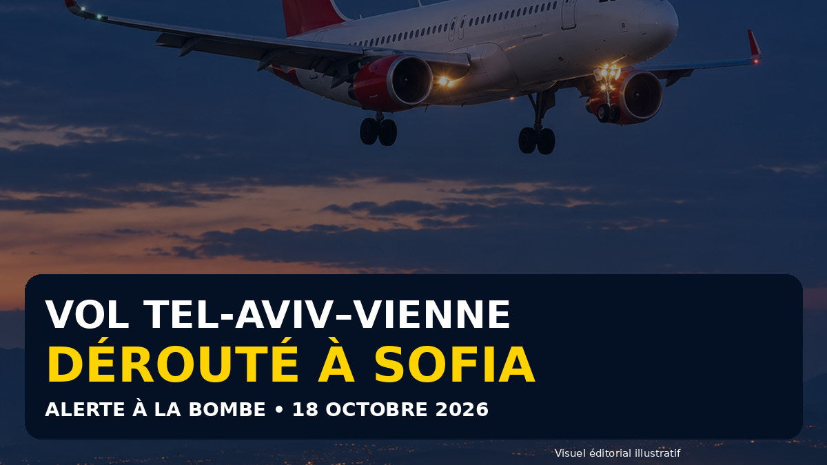 Alerte à la bombe : un vol Tel-Aviv–Vienne dérouté vers Sofia