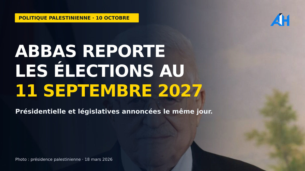 Mahmoud Abbas reporte les élections présidentielle et législative palestiniennes au 11 septembre 2027