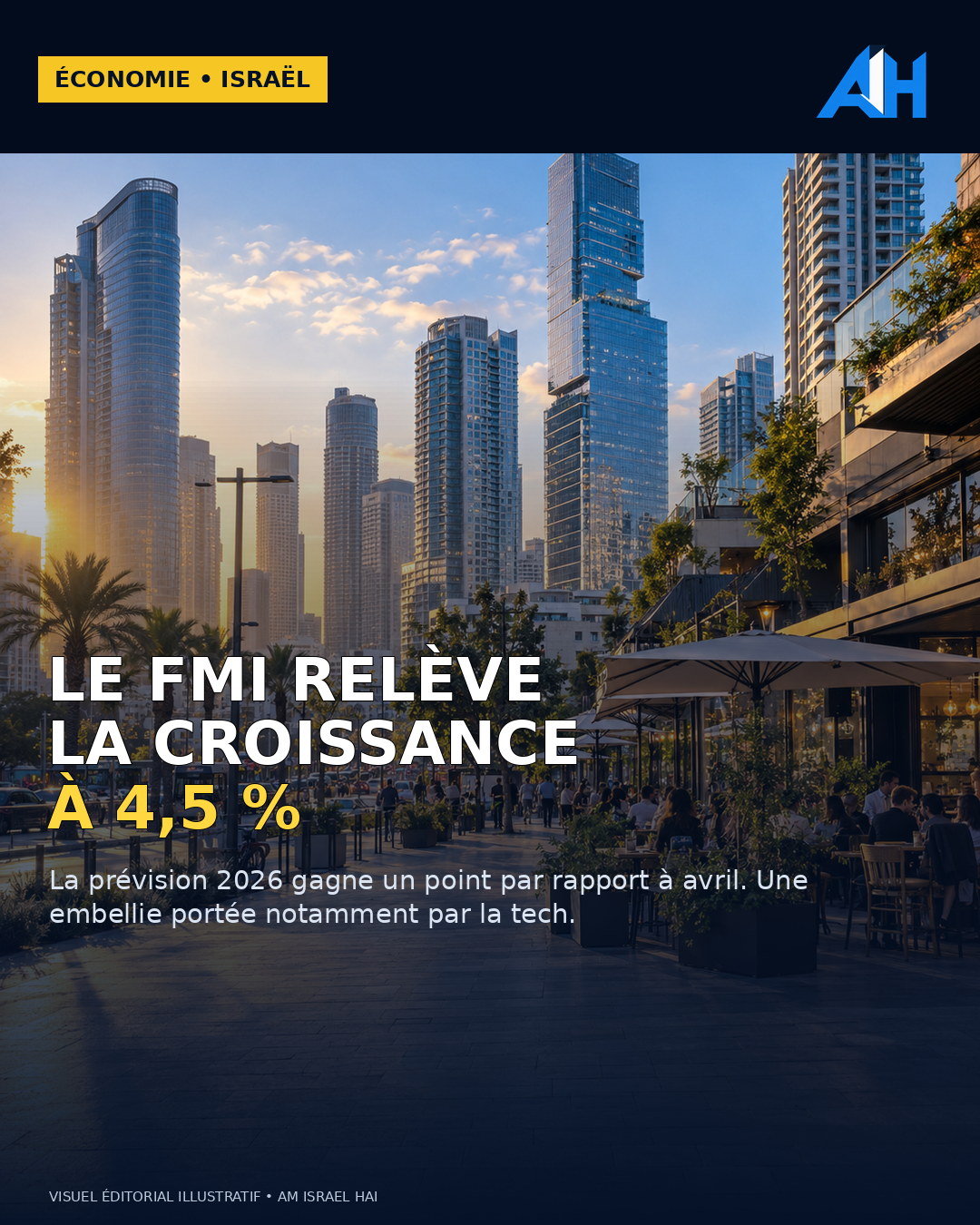Économie : le FMI relève à 4,5 % sa prévision de croissance pour Israël en 2026