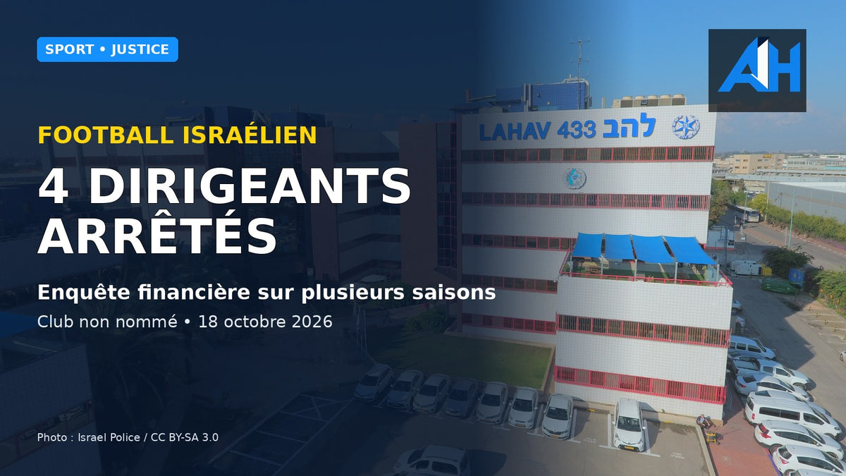 Football israélien : quatre dirigeants interpellés dans une vaste enquête financière