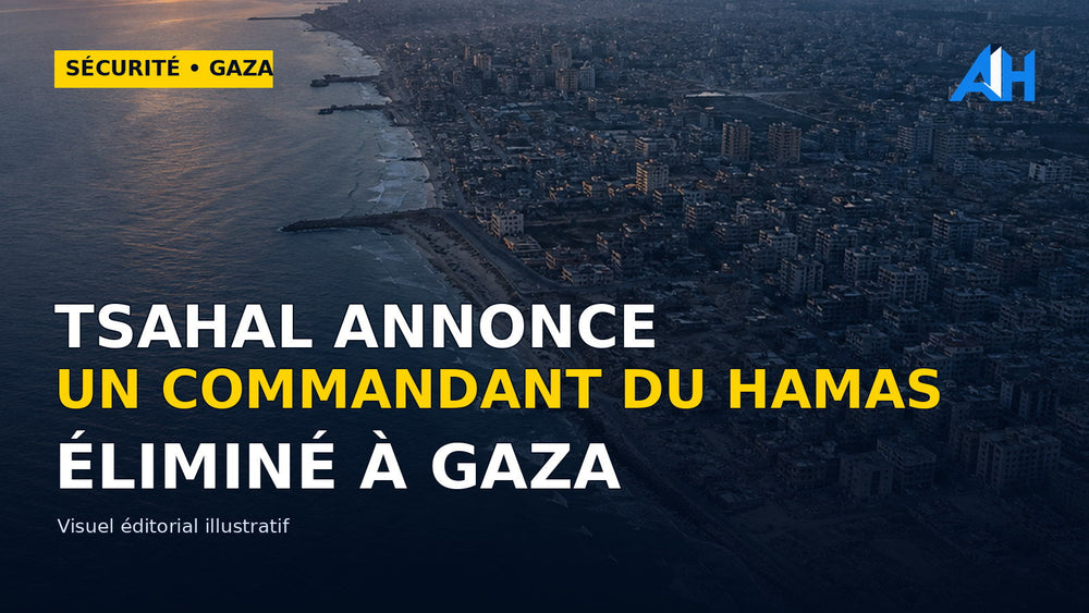 Tsahal annonce l’élimination d’un commandant du Hamas à Gaza — visuel éditorial illustratif