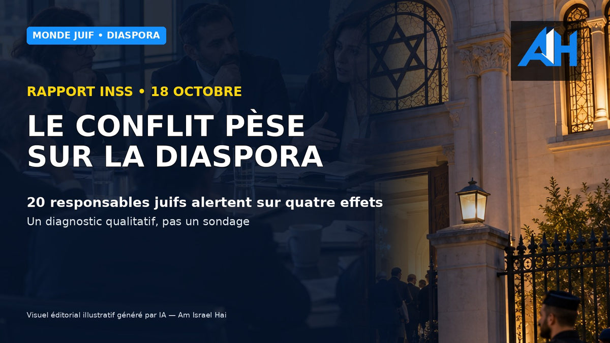 Un rapport de l’INSS alerte sur l’impact du conflit sur la diaspora juive