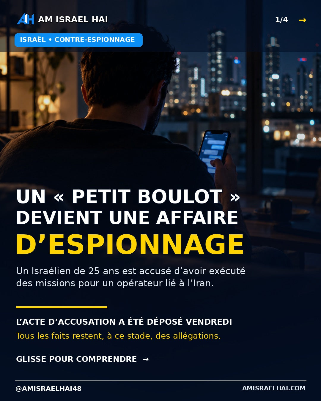 Illustration éditoriale d’une affaire de recrutement présumé par un opérateur iranien via messagerie