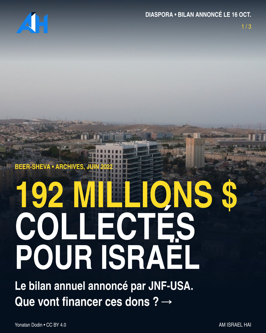 JNF-USA annonce 192 millions de dollars collectés pour Israël en 2026