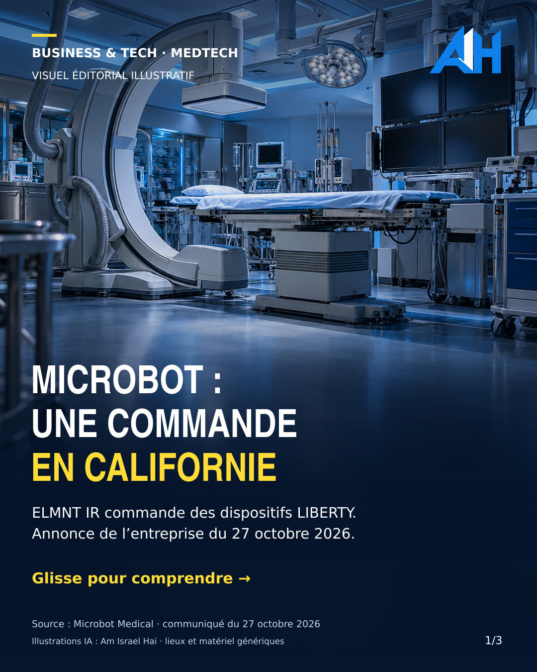 Microbot : une commande de dispositifs LIBERTY pour ELMNT IR en Californie