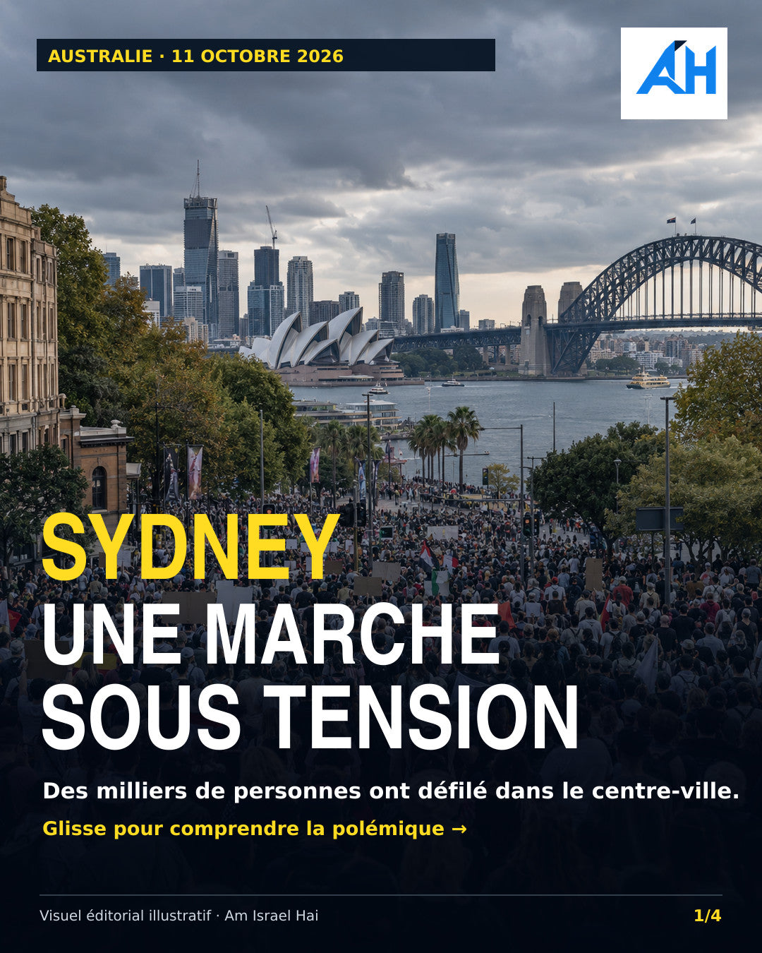 Sydney : des pancartes jugées antisémites au cœur d’une marche pro-palestinienne
