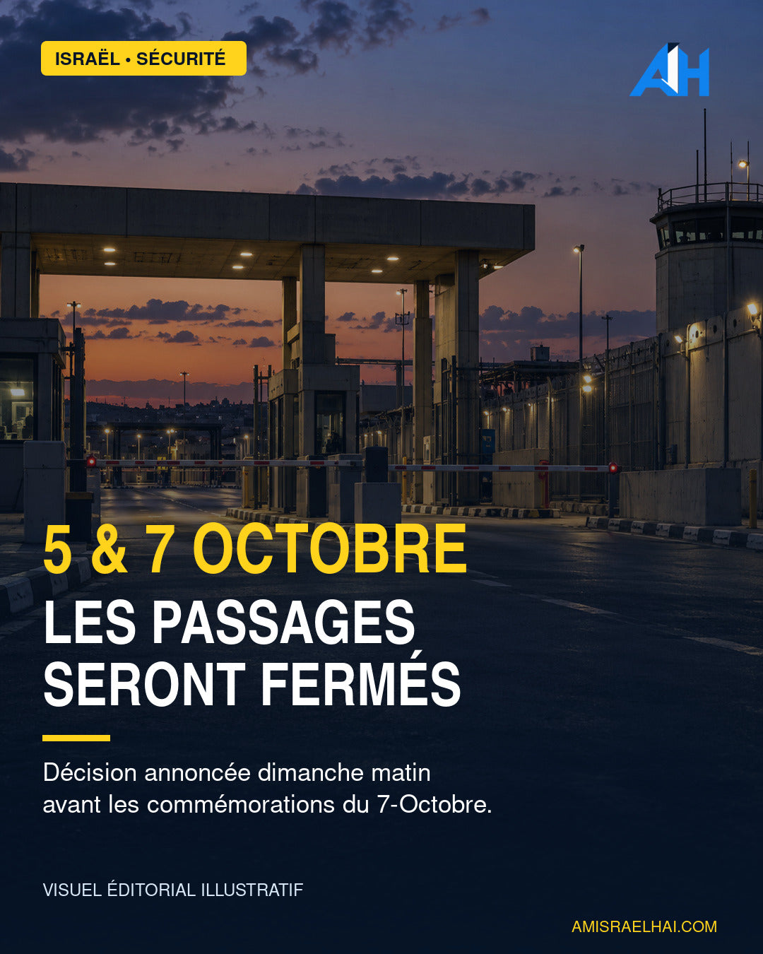 Fermeture des passages les 5 et 7 octobre 2026