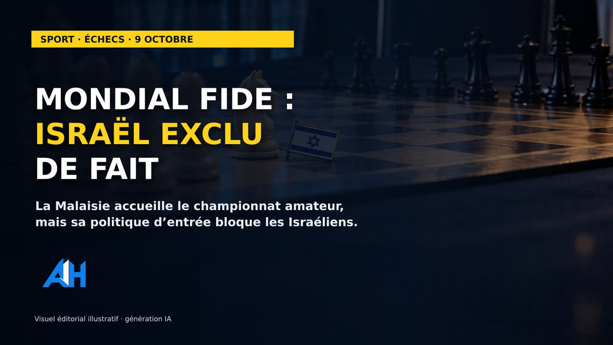 Échecs : le Mondial amateur FIDE en Malaisie exclut de fait les joueurs israéliens