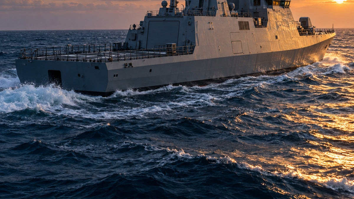 Marine israélienne en Méditerranée — visuel éditorial illustratif