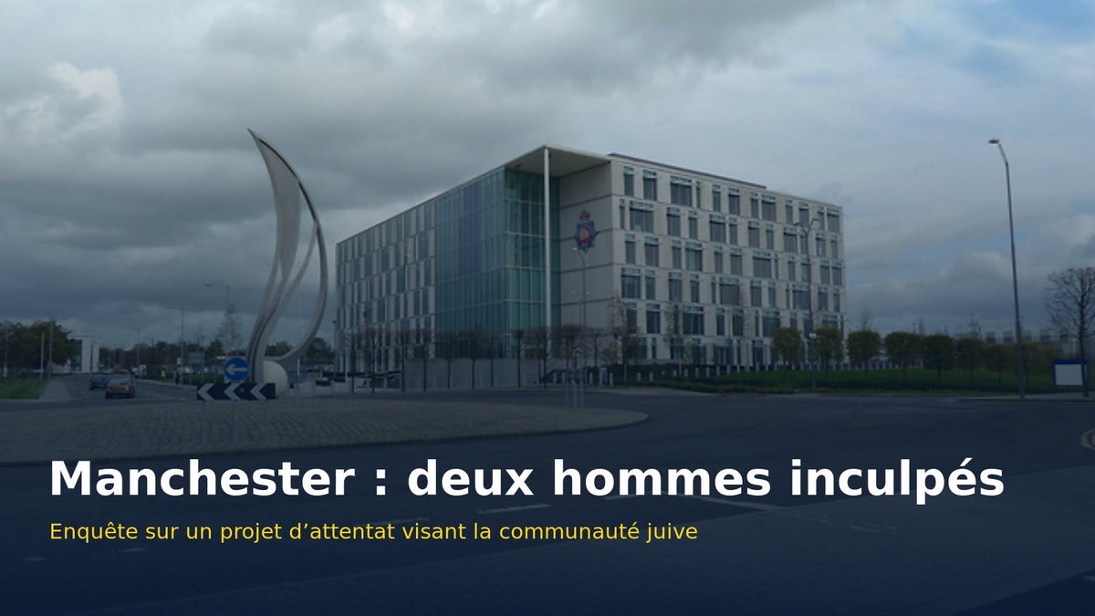 Manchester : deux hommes écroués après leur comparution dans l’enquête sur un projet d’attentat visant des sites juifs