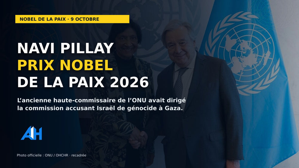 Navi Pillay, Nobel de la paix 2026, avec António Guterres à l’ONU — photo officielle OHCHR